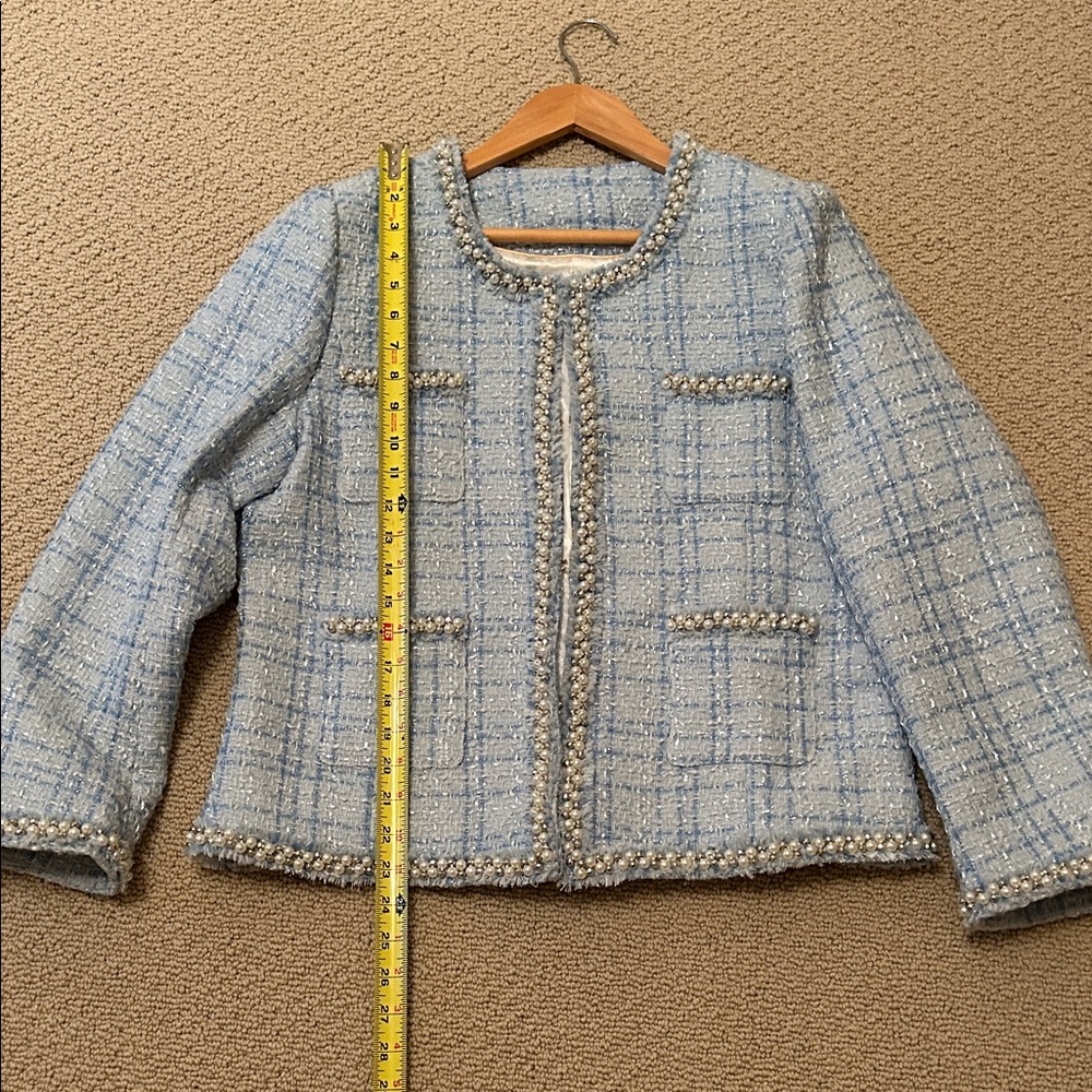 Women's Blue Tweed Jacket
